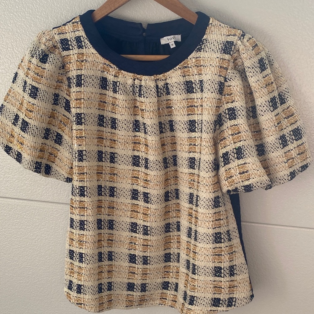 Elegant Plaid Women's Blouse